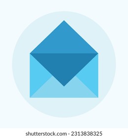 Envelope Messenger Icon, Business Management Flat icons, Blue Color Theme