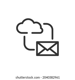 Icono de línea mínima sobre. Diseño de símbolo de trazo web. Signo de sobres aislado en un fondo blanco. Icono de línea Premium.