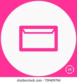 Envelope minimal vector icon. Post flat line icon for websites and mobile minimalistic flat design.