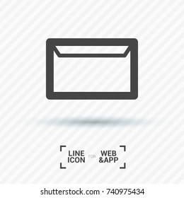 Envelope minimal vector icon. Post flat line icon for websites and mobile minimalistic flat design.
