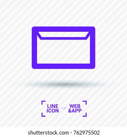 Envelope minimal vector icon. Post flat line icon for websites and mobile minimalistic flat design.