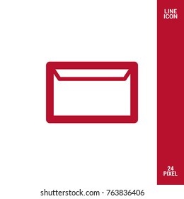 Envelope minimal vector icon. Post flat line icon for websites and mobile minimalistic flat design.