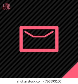 Envelope minimal vector icon. Post flat line icon for websites and mobile minimalistic flat design.
