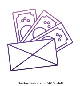 envelope with money bills icon