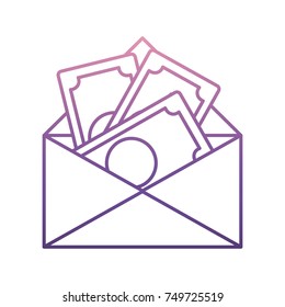 envelope with money bills icon