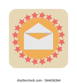 Envelope and money. flat style trend modern logo design vector illustration.