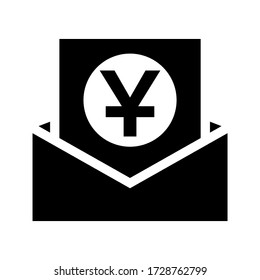 sobre dinero icono o logotipo símbolo de signo aislado ilustración vectorial ilustración de alta calidad estilo negro vectores iconos

