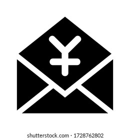 envelope money icon or logo isolated sign symbol vector illustration - high quality black style vector icons
