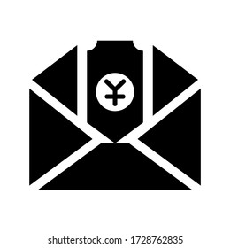 envelope money icon or logo isolated sign symbol vector illustration - high quality black style vector icons
