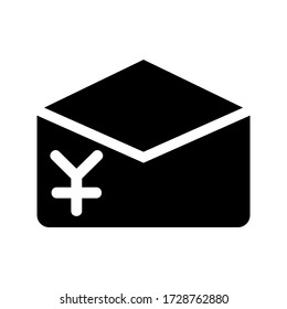 sobre dinero icono o logotipo símbolo de signo aislado ilustración vectorial ilustración de alta calidad estilo negro vectores iconos
