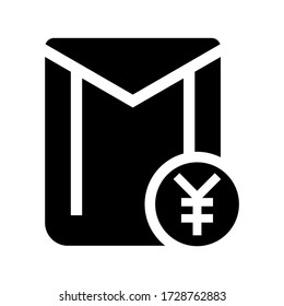 sobre dinero icono o logotipo símbolo de signo aislado ilustración vectorial ilustración de alta calidad estilo negro vectores iconos
