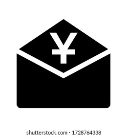 envelope money icon or logo isolated sign symbol vector illustration - high quality black style vector icons

