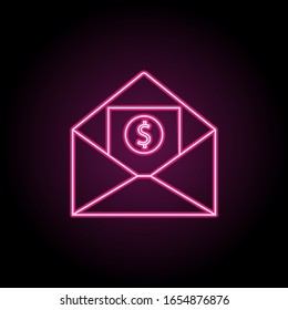 Envelope with money icon. Simple thin line, outline vector of banking icons for ui and ux, website or mobile application