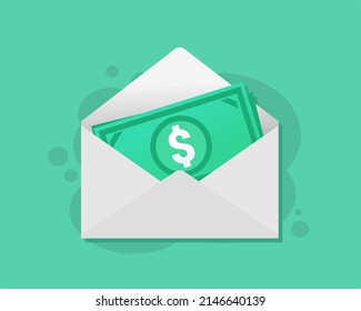 Envelope Money Sign Symbol. Vector Illustration