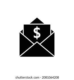 sobre con icono de BRIBERY con vector de dinero