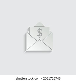 envelope with money vector BRIBERY icon