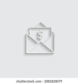 envelope with money vector BRIBERY icon