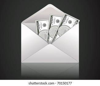 Envelope with the money vector eps10