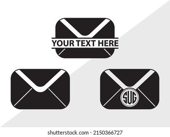 Envelope Monogram Printable Vector Illustration
