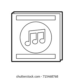 envelope for music album note musical flat design