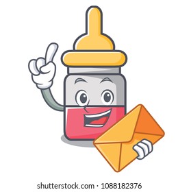 With envelope nassal drop character cartoon