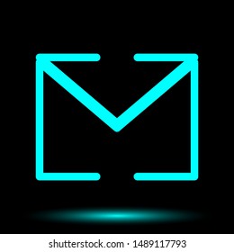 Envelope neon icon unique design vector