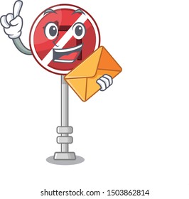With envelope no left turn isolated with character