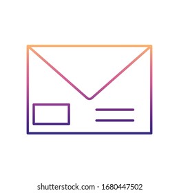 the envelope nolan icon. Simple thin line, outline vector of Media icons for ui and ux, website or mobile application