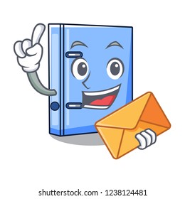 With envelope office binder with file character funny