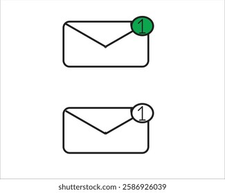 Envelope on a white background