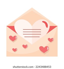 envelope open with hearts icon