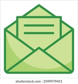 Envelope Open Icon Element For Design