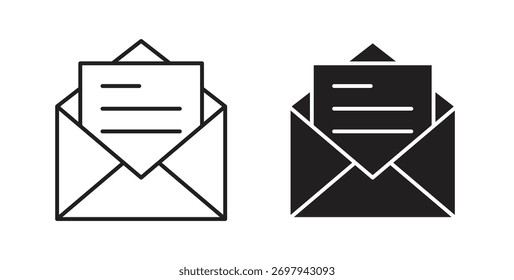 Linha de ícone aberto do envelope. Ilustração vetorial eps 10
