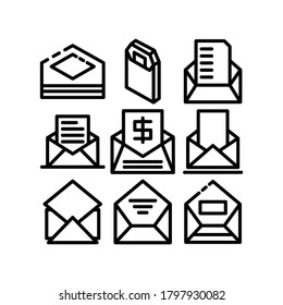 envelope open icon or logo isolated sign symbol vector illustration - Collection of high quality black style vector icons
