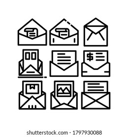 envelope open icon or logo isolated sign symbol vector illustration - Collection of high quality black style vector icons
