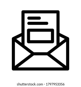 envelope open icon or logo isolated sign symbol vector illustration - high quality black style vector icons
