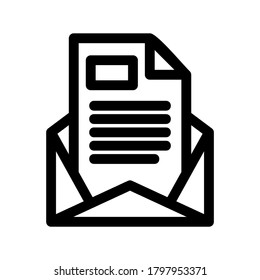 envelope open icon or logo isolated sign symbol vector illustration - high quality black style vector icons
