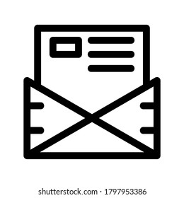 envelope open icon or logo isolated sign symbol vector illustration - high quality black style vector icons
