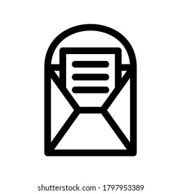 envelope open icon or logo isolated sign symbol vector illustration - high quality black style vector icons
