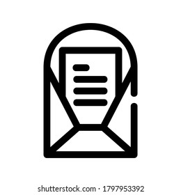 envelope open icon or logo isolated sign symbol vector illustration - high quality black style vector icons

