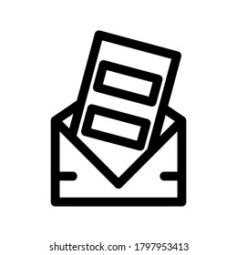 envelope open icon or logo isolated sign symbol vector illustration - high quality black style vector icons
