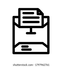 sobre icono abierto o logotipo símbolo de signo aislado ilustración vectorial de alta calidad estilo negro iconos vectoriales
