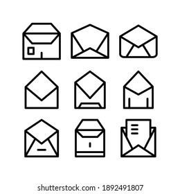 Envelope Open icon or logo isolated sign symbol vector illustration - Collection of high quality black style vector icons
