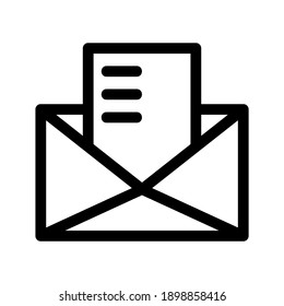 Envelope Open icon or logo isolated sign symbol vector illustration - high quality black style vector icons
