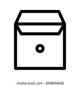 Sobre Icono de apertura o logotipo símbolo de signo aislado ilustración vectorial - iconos vectoriales de estilo negro de alta calidad
