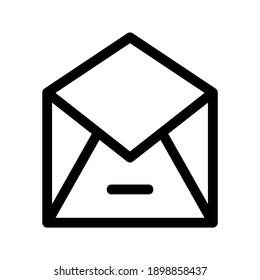 Envelope Open icon or logo isolated sign symbol vector illustration - high quality black style vector icons
