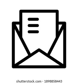 Envelope Open icon or logo isolated sign symbol vector illustration - high quality black style vector icons
