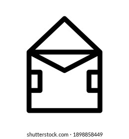Envelope Open icon or logo isolated sign symbol vector illustration - high quality black style vector icons
