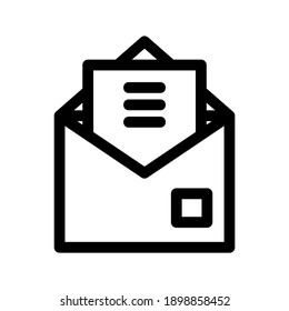 Umschlag Offenes Symbol oder Logo einzeln auf Zeichen, Vektorgrafik - hochwertige Vektorsymbole in schwarzem Stil
