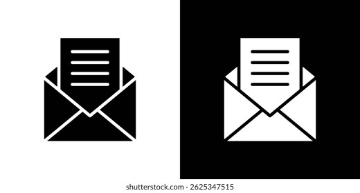 Envelope open icon simple line vector. Symbol, logo.